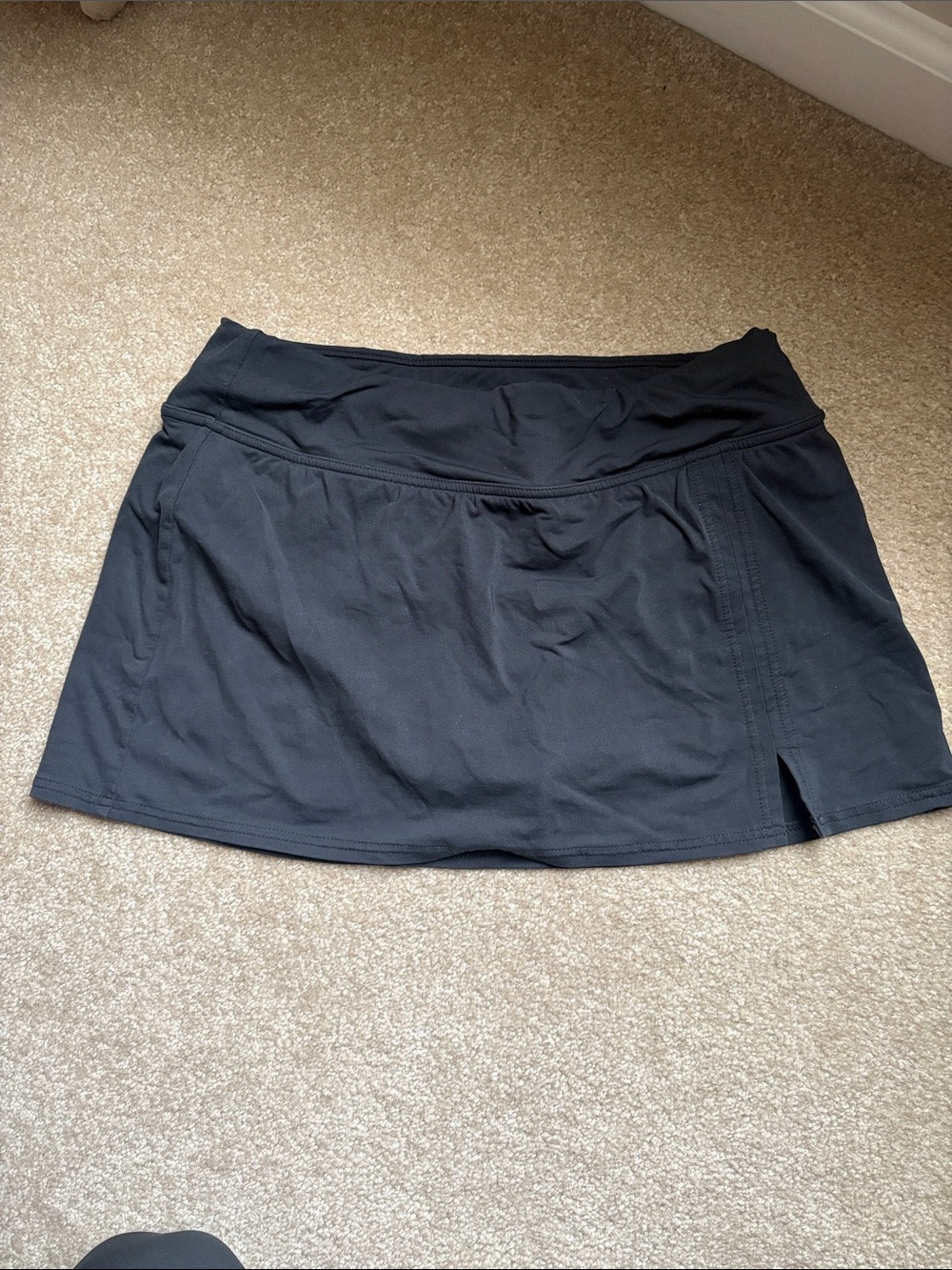 Lands' End Black Active Skort with Side Slit